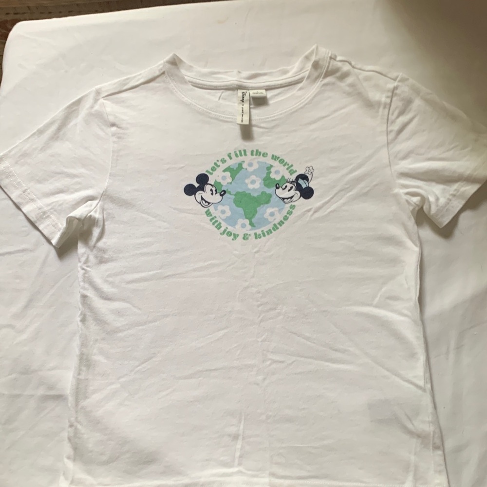 Janie and Jack Disney White Earth Graphic Short Sleeve Tee